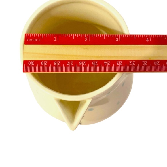 Rae Dunn Cocoa Pot Snowman Let it Snow White & Blue Spots 2018 Magenta 6.5” Tall - Picture 6 of 9